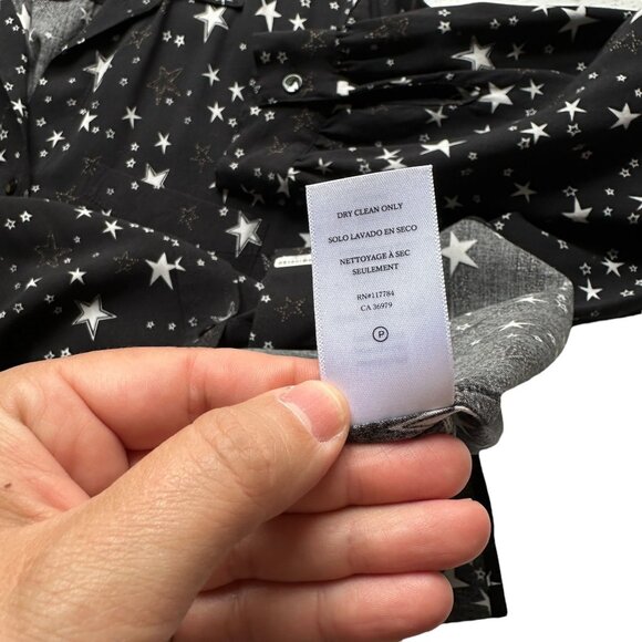 Rails Medium Noemi Black Galaxy Star Print Collared Long Sleeve Button Up Shirt - Picture 10 of 10